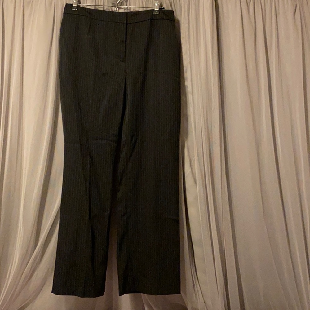 Black pinstripe dress pants